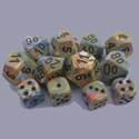 7CT FESTIVE POLY DICE SET, VIBRANT/BROWN